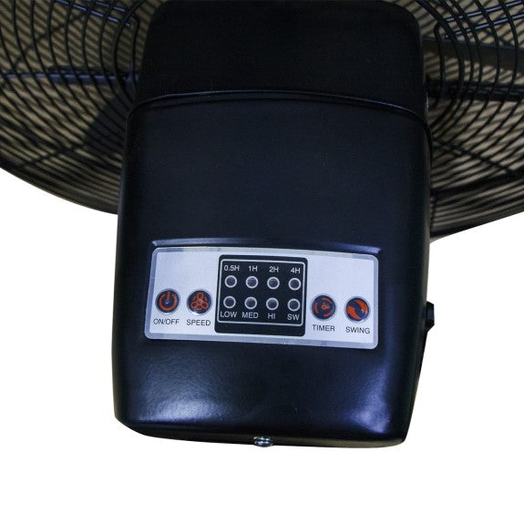 Dimplex High Velocity Wall Fan with Remote - Matte Black