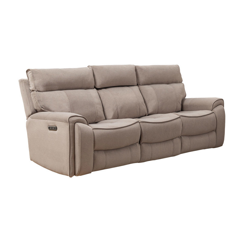 Dynasty 3+1+1 Electric Fabric Recliner Suite - Latte