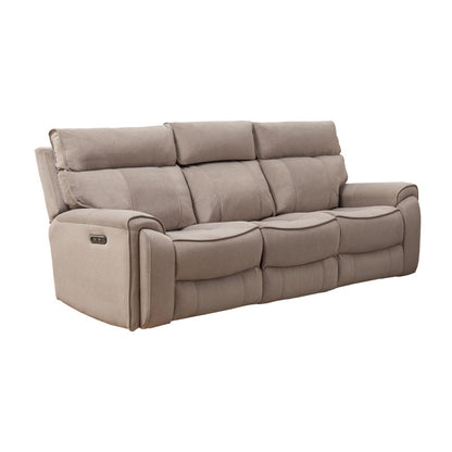 Dynasty 3+1+1 Electric Fabric Recliner Suite - Latte
