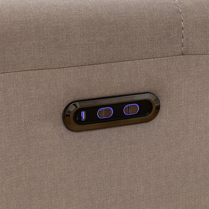 Dynasty 3+1+1 Electric Fabric Recliner Suite - Latte