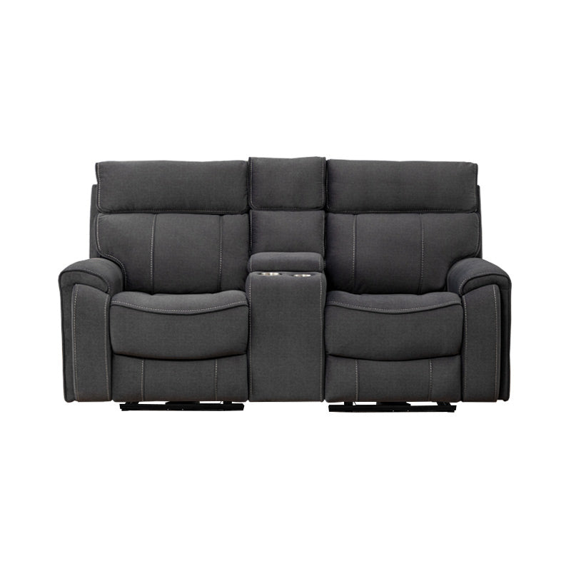 Dynasty 2+1+1 Electric Fabric Recliner Suite - Charcoal