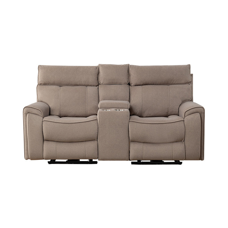 Dynasty 2+1+1 Electric Fabric Recliner Suite - Latte