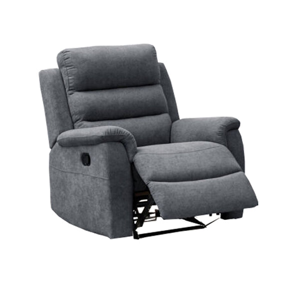 Edison 3+1+1 Fabric Recliner Lounge Suite - Charcoal