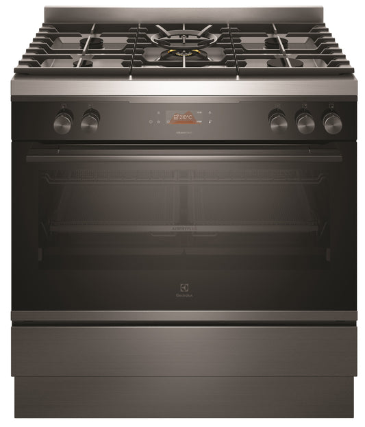 Electrolux 90cm Dual Fuel Freestanding Cooker - Dark Stainless Steel
