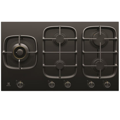 Electrolux 90cm UltimateHome 900 Gas Cooktop - Black Glass