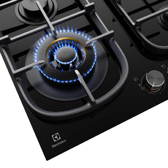 Electrolux UltimateTaste 500 60cm Gas Cooktop - Black Glass