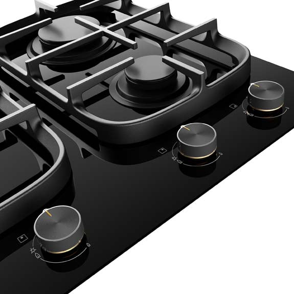 Electrolux 90cm UltimateHome 900 Gas Cooktop - Black Glass