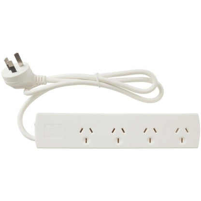 TECHBRANDS WHITE MAINS POWERBOARD 4way