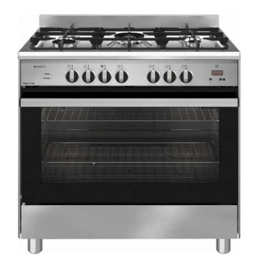 Emilia 90cm Freestanding Dual Fuel Cooker - Stainless Steel