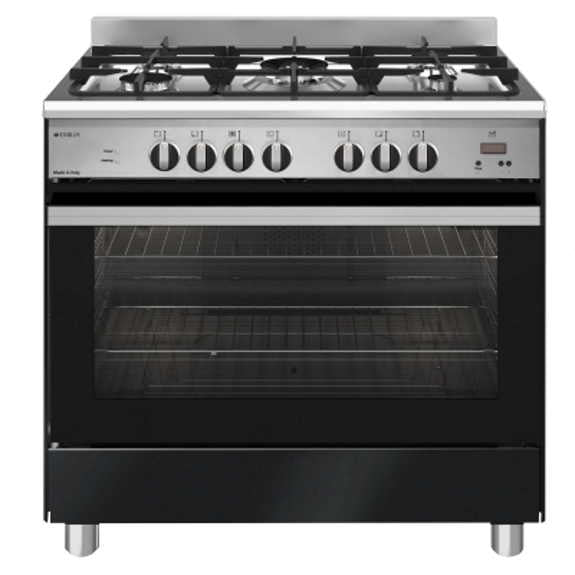 Emilia 90cm Freestanding Dual Fuel Cooker - Black