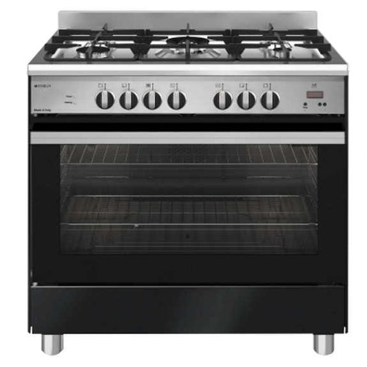 Emilia 90cm Freestanding Dual Fuel Cooker - Black