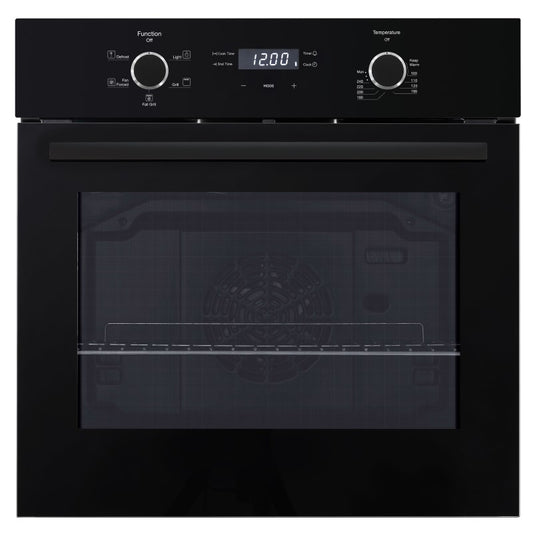 Emilia 60cm Built in Oven 5 Function - Black Glass