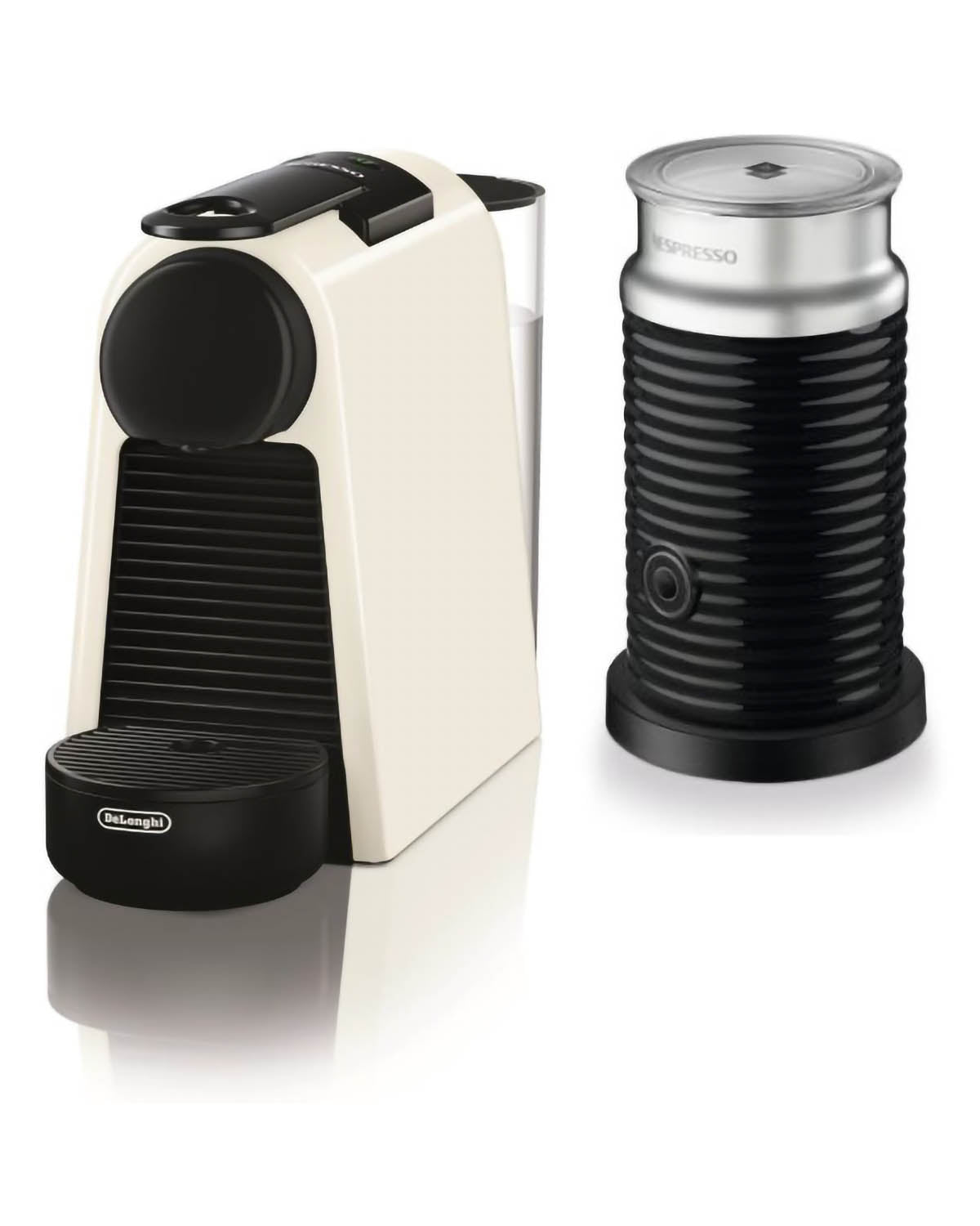 DeLonghi Nespresso Essenza Mini Capsule Coffee Machine with Milk Frother - White
