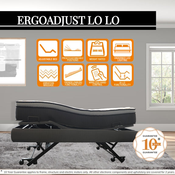 AVANTE ErgoAdjust Lo-Lo Adjustable Bed Base - Queen