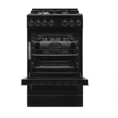 Euromaid 54cm 4 Burner Gas Cooker - Black