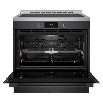 Euromaid 90cm Freestanding Cooker Induction Air Fry - Dark Stainless