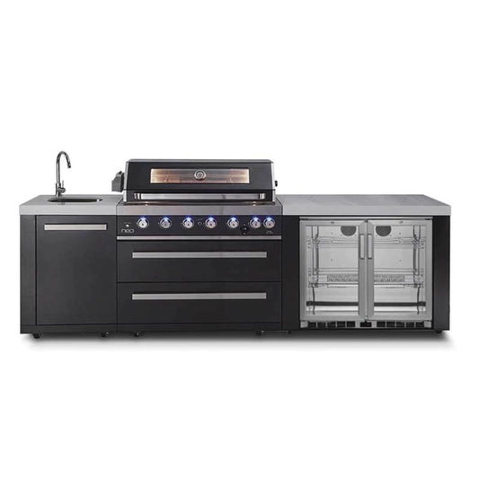 Everdure Neo 6 Burner BBQ Island Module Beverage Cooler - Black Steel