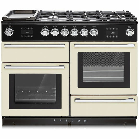 Falcon Nexus 110cm Freestanding Cooker - Ivory and Chrome