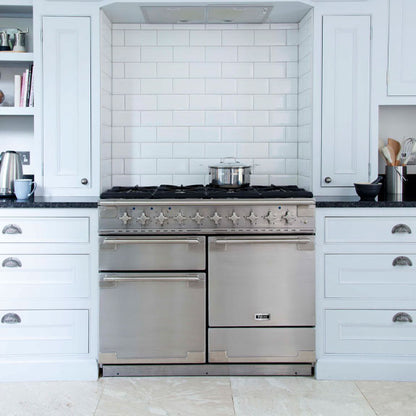 Falcon Elise 90cm 6 Burner Dual Fuel Cooker - Stainless Steel and Nickel