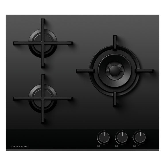 Fisher & Paykel 60cm Series 9 3 Burner Gas Cooktop, LPG