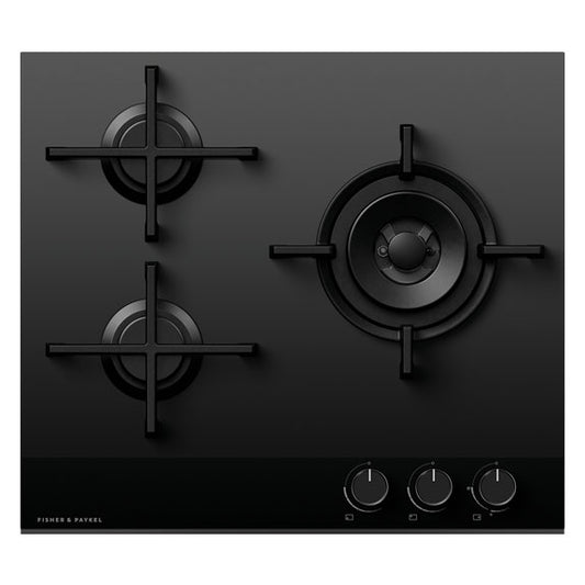 Fisher & Paykel 60cm Series 9 3 Burner Gas Cooktop, LPG