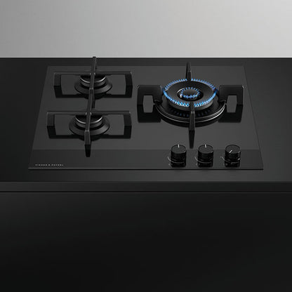 Fisher & Paykel 60cm Series 9 3 Burner Gas Cooktop, LPG