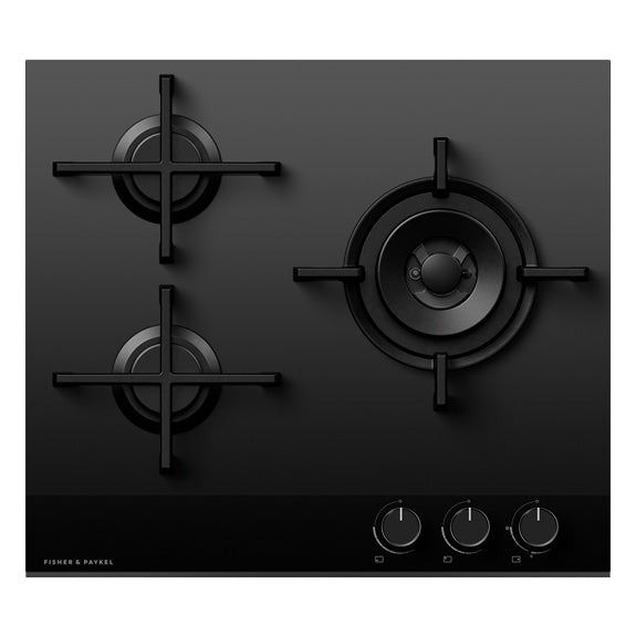 Fisher & Paykel 60cm Series 9 3 Burner Gas Cooktop, Natural Gas