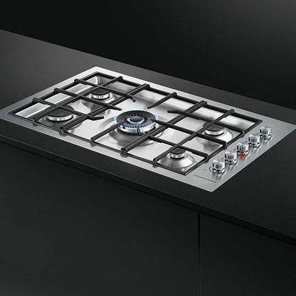 Fisher & Paykel 90cm Series 9 5 Burner Gas Cooktop, Flush Fit, Natural Gas