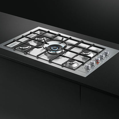 Fisher & Paykel 90cm Series 9 5 Burner Gas Cooktop, Flush Fit, Natural Gas