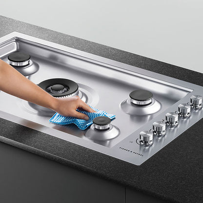 Fisher & Paykel 90cm Series 9 5 Burner Gas Cooktop, Flush Fit, Natural Gas