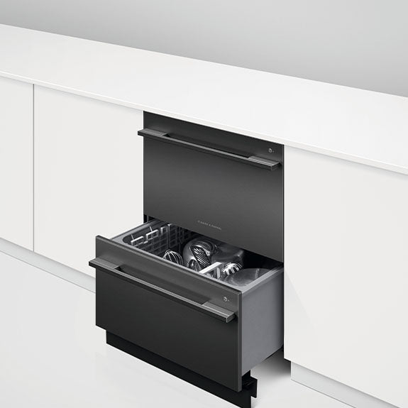 Fisher & Paykel 60cm Double Dishdrawer - Black Stainless Steel