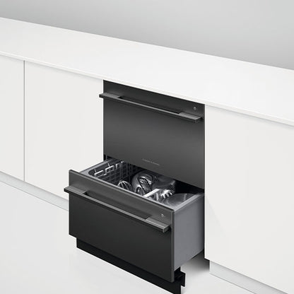 Fisher & Paykel 60cm Double Dishdrawer - Black Stainless Steel