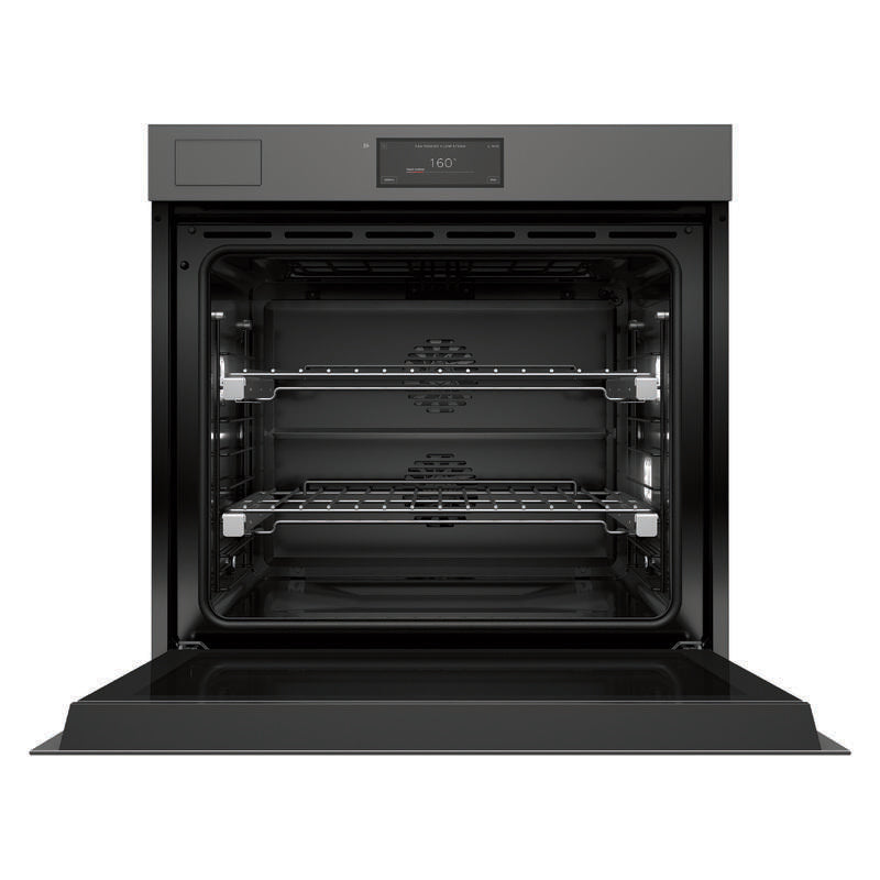 Fisher & Paykel 76cm Minimal Handleless Pyrolytic Steam Assist Oven - Grey Glass (Series 11)