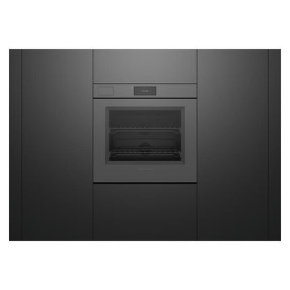 Fisher & Paykel 76cm Minimal Handleless Pyrolytic Steam Assist Oven - Grey Glass (Series 11)