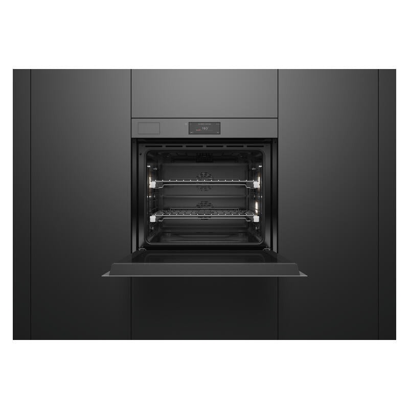 Fisher & Paykel 76cm Minimal Handleless Pyrolytic Steam Assist Oven - Grey Glass (Series 11)