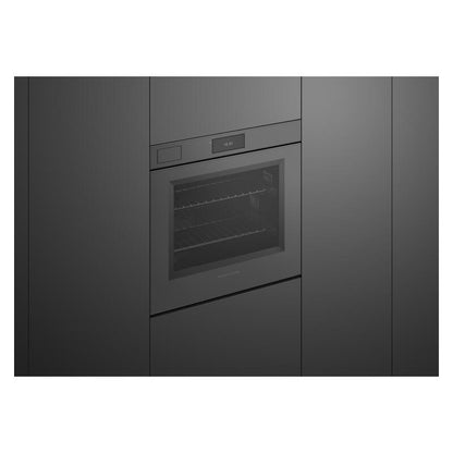 Fisher & Paykel 76cm Minimal Handleless Pyrolytic Steam Assist Oven - Grey Glass (Series 11)