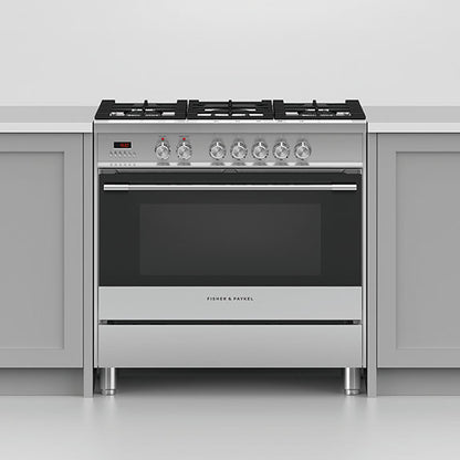 Fisher & Paykel 90cm Series 5 Classic 5 Burner Dual Fuel Cooker