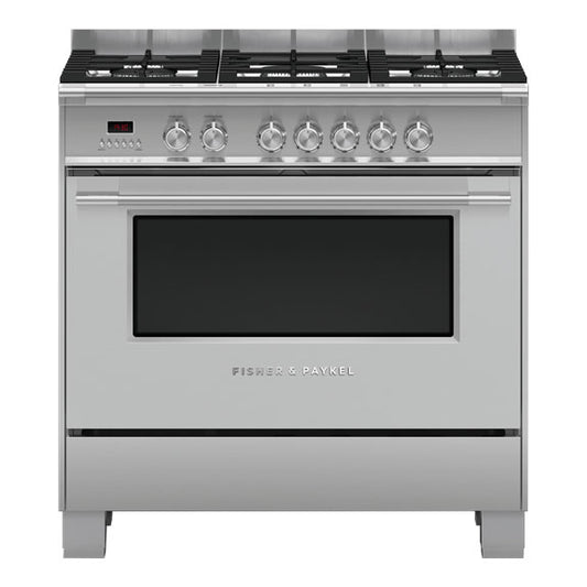 Fisher & Paykel 90cm Series 7 Classic 5 Burner Dual Fuel Cooker