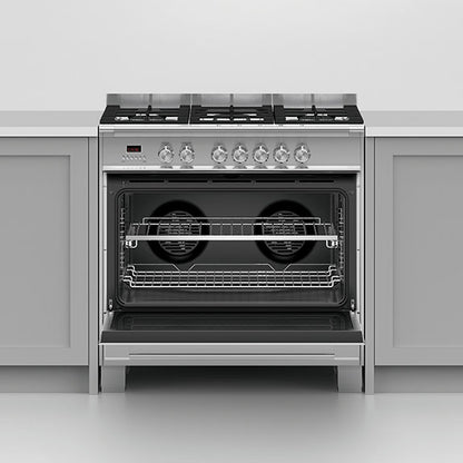 Fisher & Paykel 90cm Series 7 Classic 5 Burner Dual Fuel Cooker