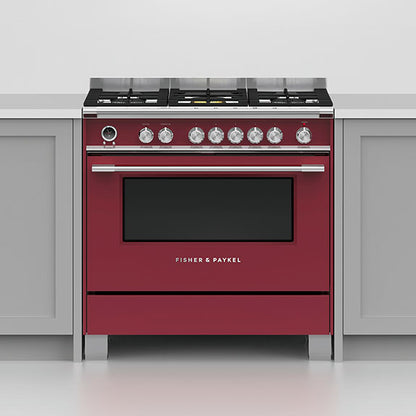 Fisher & Paykel 90cm Series 9 Classic 5 Burner Dual Fuel Pyrolytic Cooker