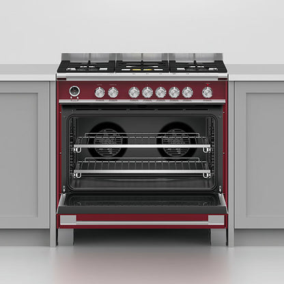 Fisher & Paykel 90cm Series 9 Classic 5 Burner Dual Fuel Pyrolytic Cooker