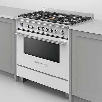 Fisher & Paykel 90cm Series 9 Classic 5 Burner Dual Fuel Pyrolytic Cooker