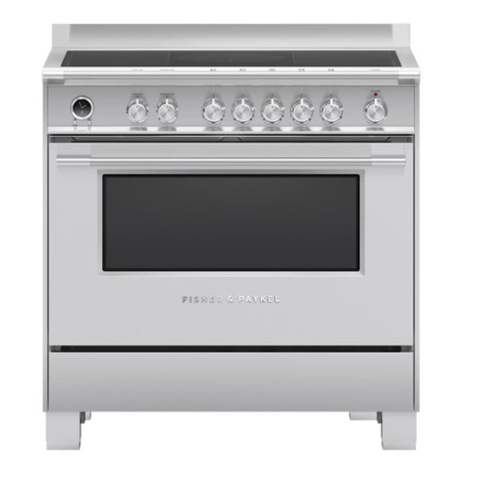 Fisher & Paykel 90cm Series 9 Classic 5 Zone Induction Pyrolytic Cooker, 2 SmartZones