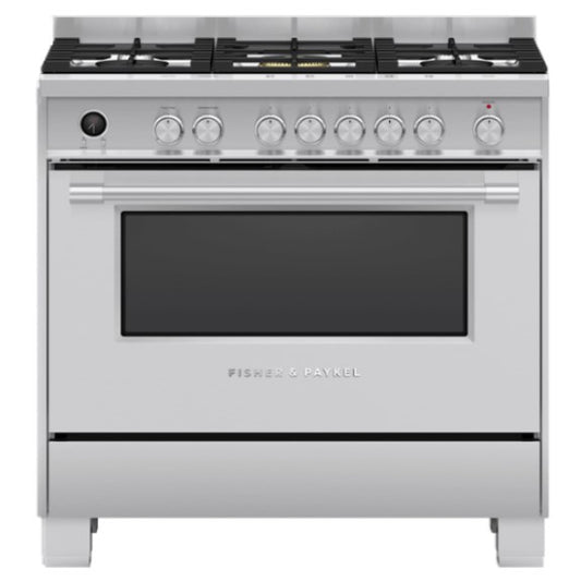 Fisher & Paykel Self Cleaning Dual Fuel Freestanding Cooker - Stainless Steel