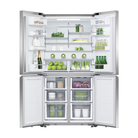 Fisher & Paykel 538L Quad Door Fridge Freezer with Ice & Water Dispenser - Stainless Steel (Series 7)
