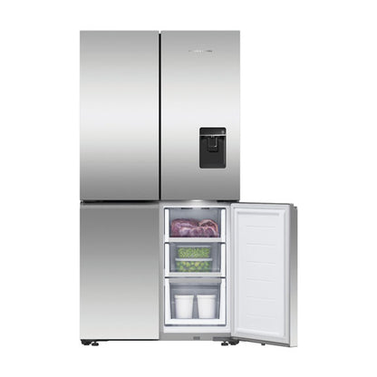 Fisher & Paykel 538L Quad Door Fridge Freezer with Ice & Water Dispenser - Stainless Steel (Series 7)