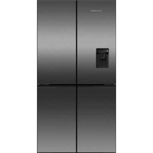 Fisher & Paykel 538L Quad Door Fridge Freezer with Ice & Water Dispenser - Black Stainless Steel (Series 7)