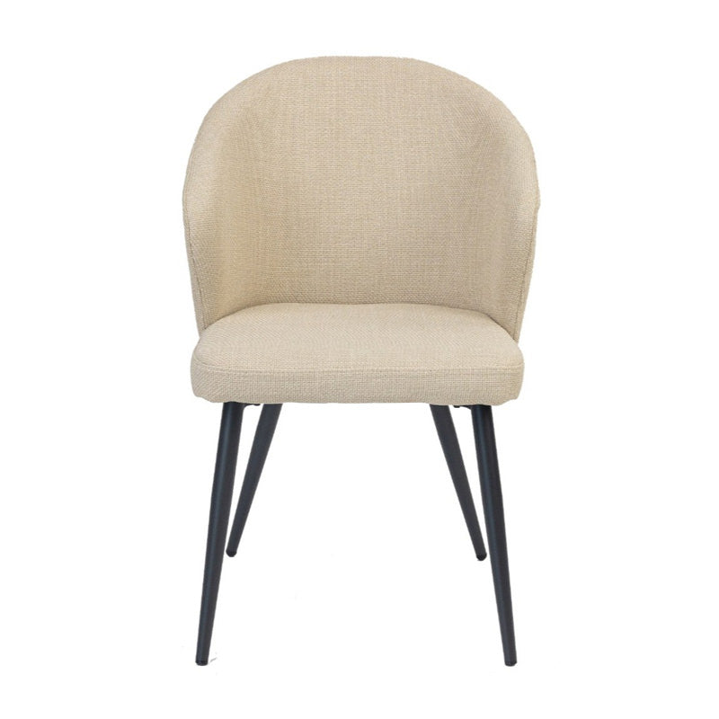 Flick Upholstered Dining Chair - Beige/Black