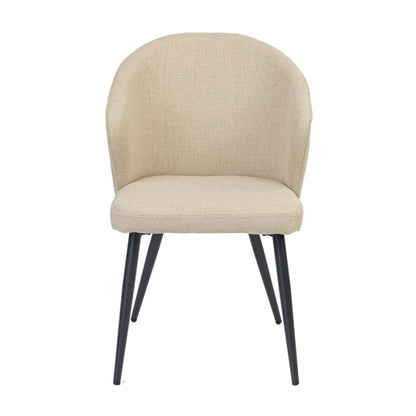 Flick Upholstered Dining Chair - Beige/Black