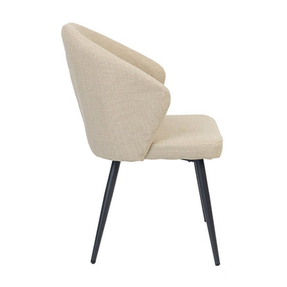 Flick Upholstered Dining Chair - Beige/Black